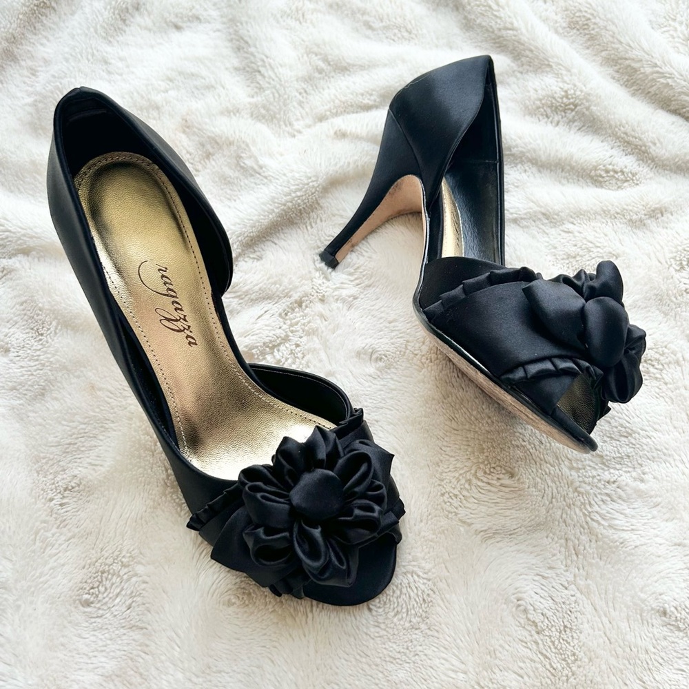 Ragazza Satin Appliqué Heels